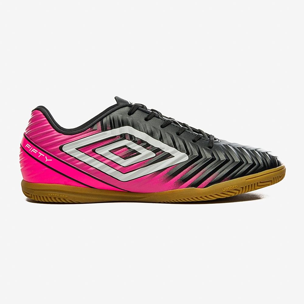 Chuteira Futsal Umbro Fifty V Rosa/Preto 1