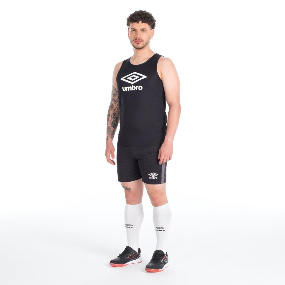 Regata Masculina Umbro Essential Diamond Preto 6