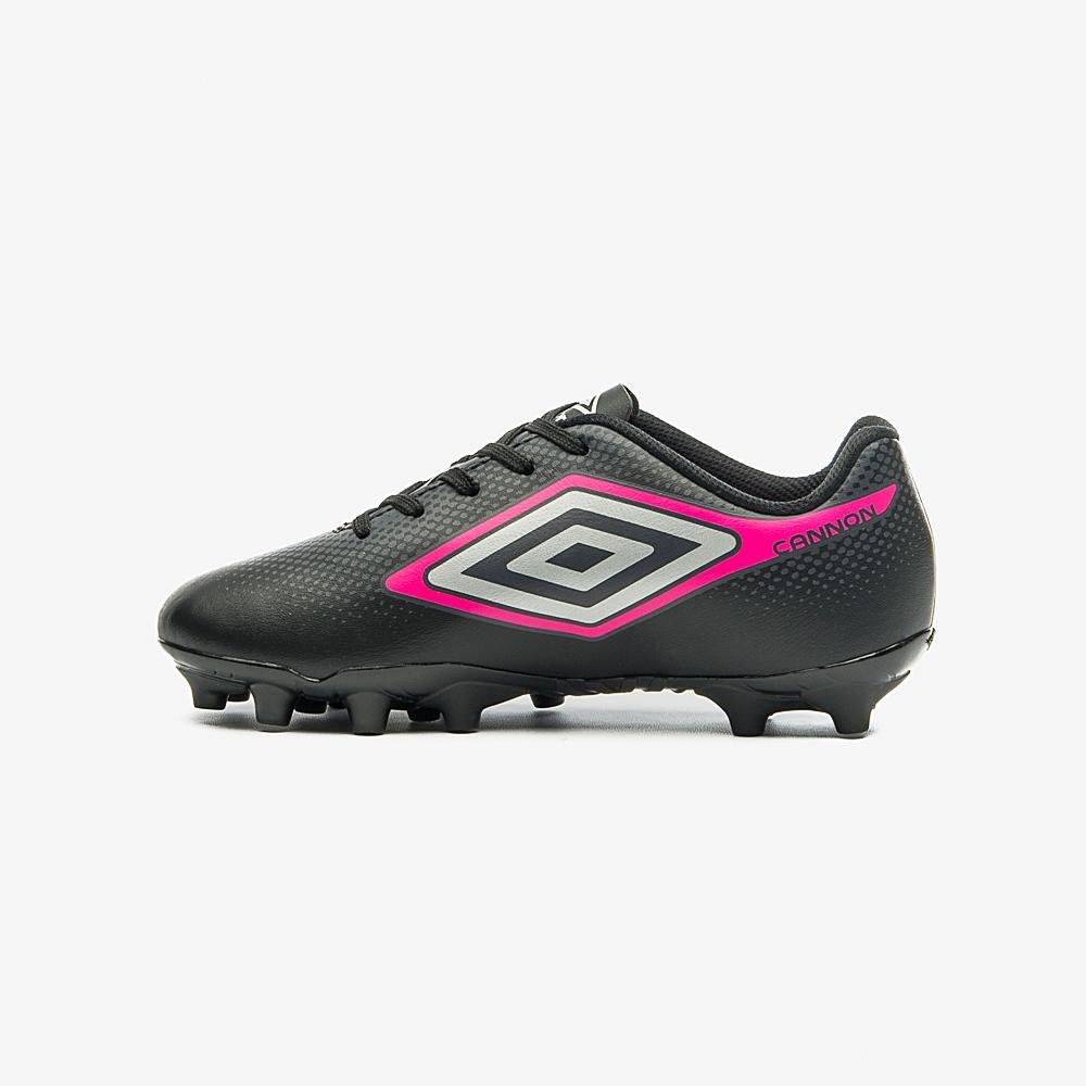 Chuteira Campo Umbro Cannon Jr Preto/Rosa 2