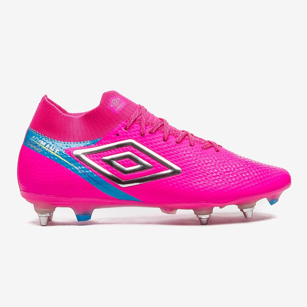 Chuteira Campo Umbro Adamant Top Speed Pro Sg Rosa