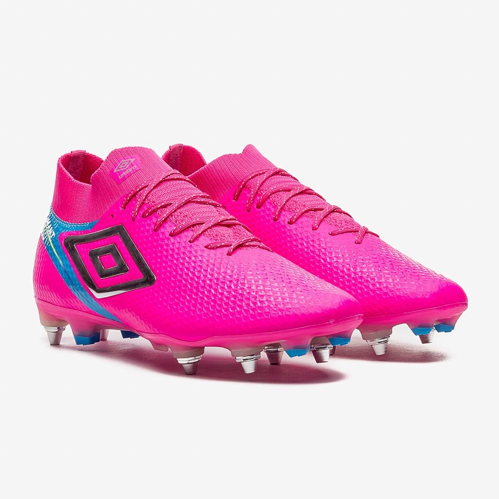 Chuteira Campo Umbro Adamant Top Speed Pro Sg Rosa 3