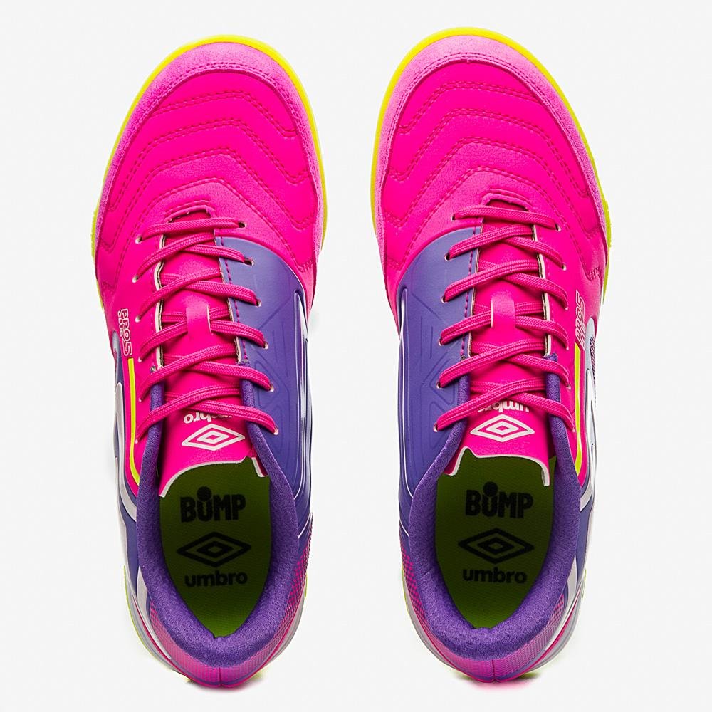 Chuteira Futsal Umbro Pro 5 Bump Club Rosa 4