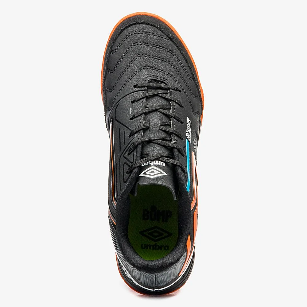 Chuteira Futsal Umbro Pro 5 Bump Club Preto/Laranja 4