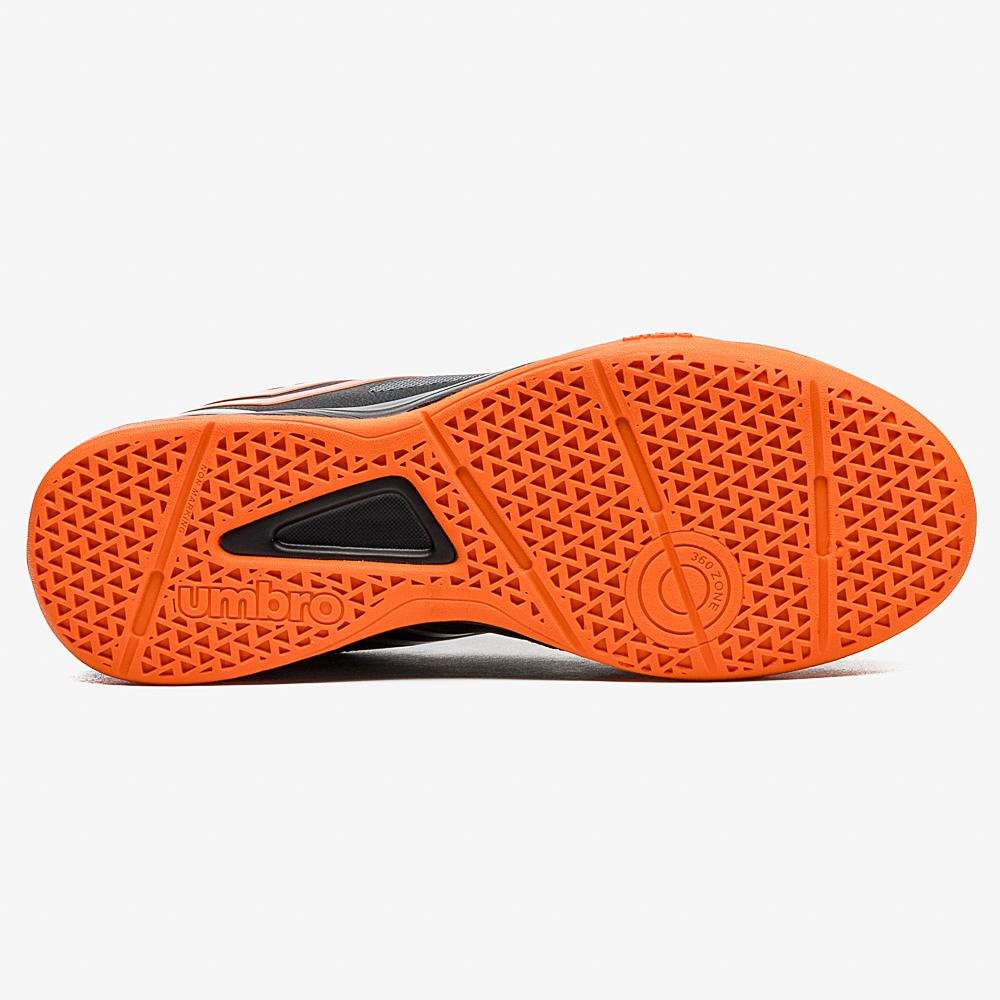 Chuteira Futsal Umbro Pro 5 Bump Club Preto/Laranja 5