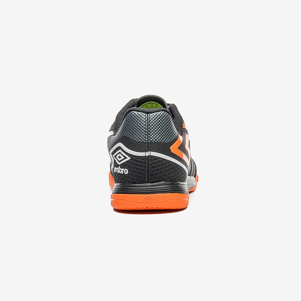 Chuteira Futsal Umbro Pro 5 Bump Club Preto/Laranja 6