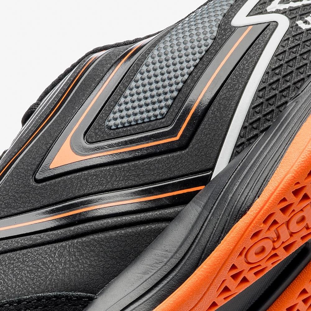 Chuteira Futsal Umbro Pro 5 Bump Club Preto/Laranja 8