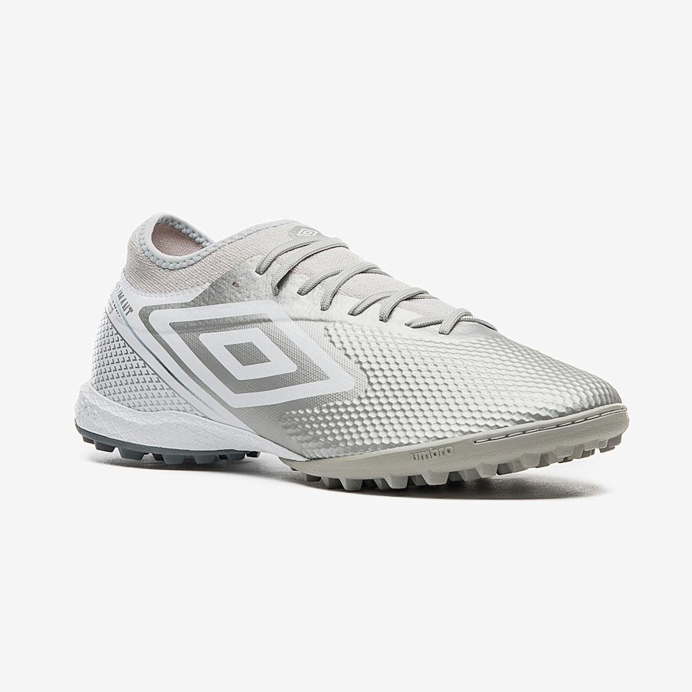 Chuteira Society Umbro Adamant Top Speed Premier Prata 3