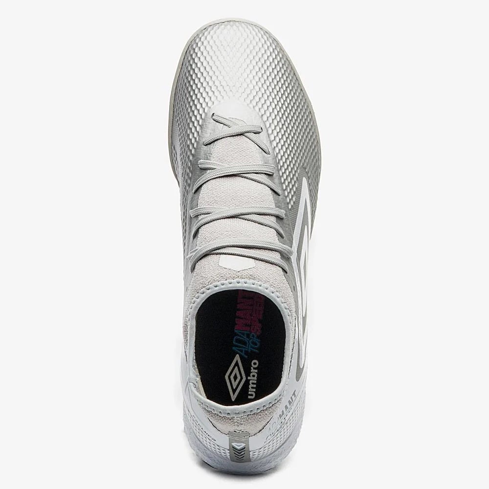 Chuteira Society Umbro Adamant Top Speed Premier Prata 4