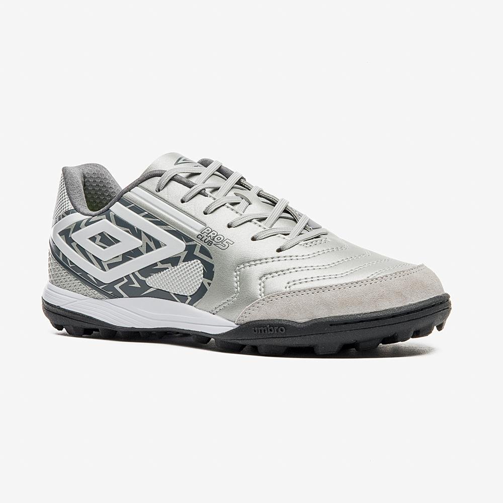 Chuteira Society Umbro Pro 5 Bump Club Prata 3