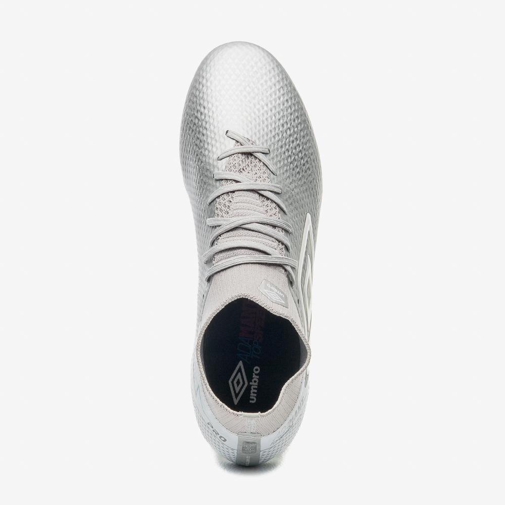 Chuteira Campo Umbro Adamant Top Speed Pro Prata 4