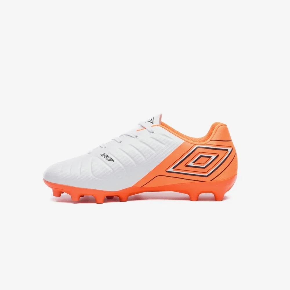 Chuteira Campo Umbro Fifty Vi Jr Branco/Laranja 2