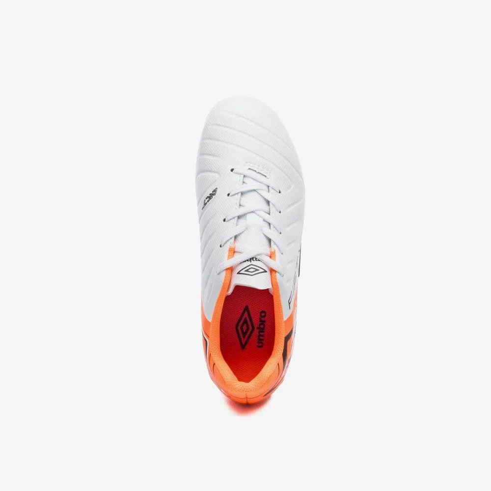 Chuteira Campo Umbro Fifty Vi Jr Branco/Laranja 4
