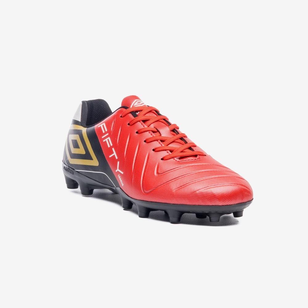 Chuteira Campo Umbro Fifty Vi League Vermelho 3