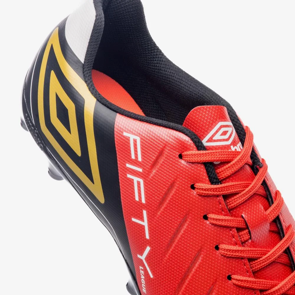 Chuteira Campo Umbro Fifty Vi League Vermelho 7