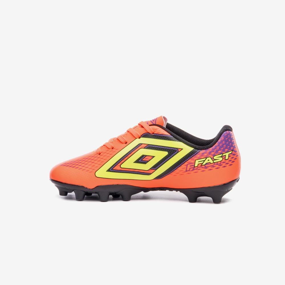 Chuteira Campo Umbro Fast II Jr Laranja 2