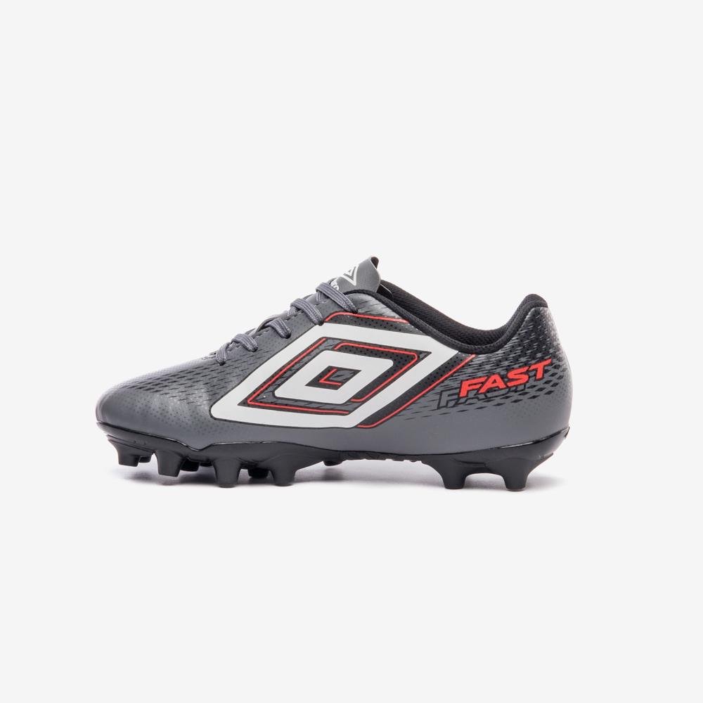 Chuteira Campo Umbro Fast II Jr Cinza 2