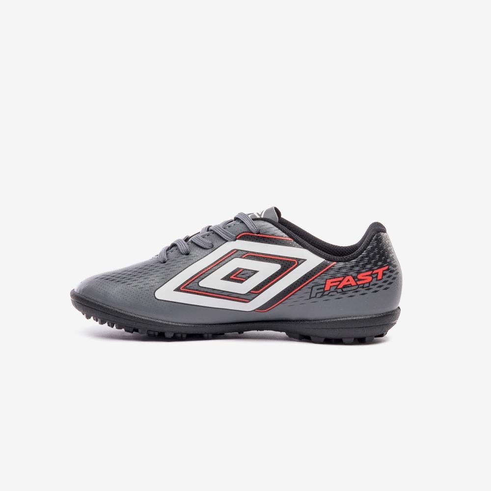 Chuteira Society Umbro Fast II Jr Cinza 2
