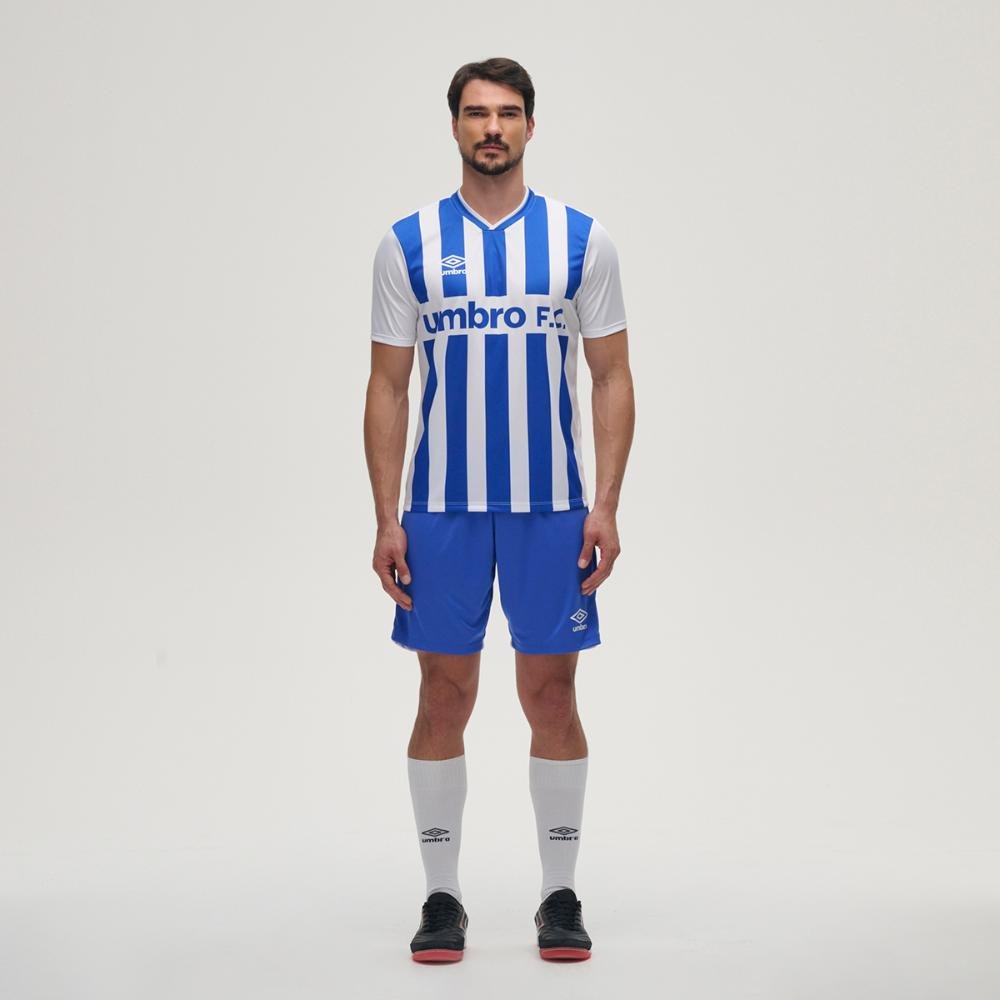 Camisa Masculina Umbro Sponsor Branco/Azul 5