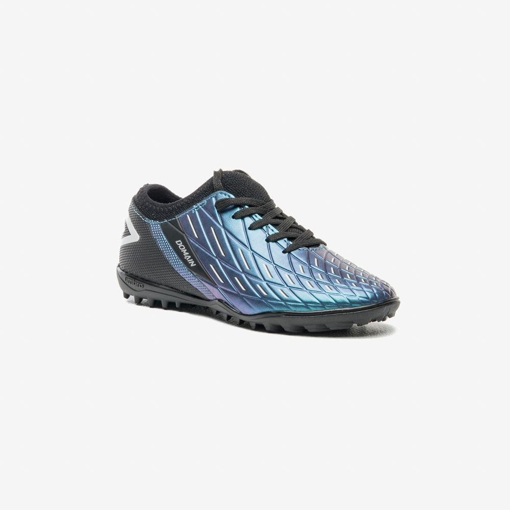 Chuteira Society Umbro Domain Jr Azul/Preto 3