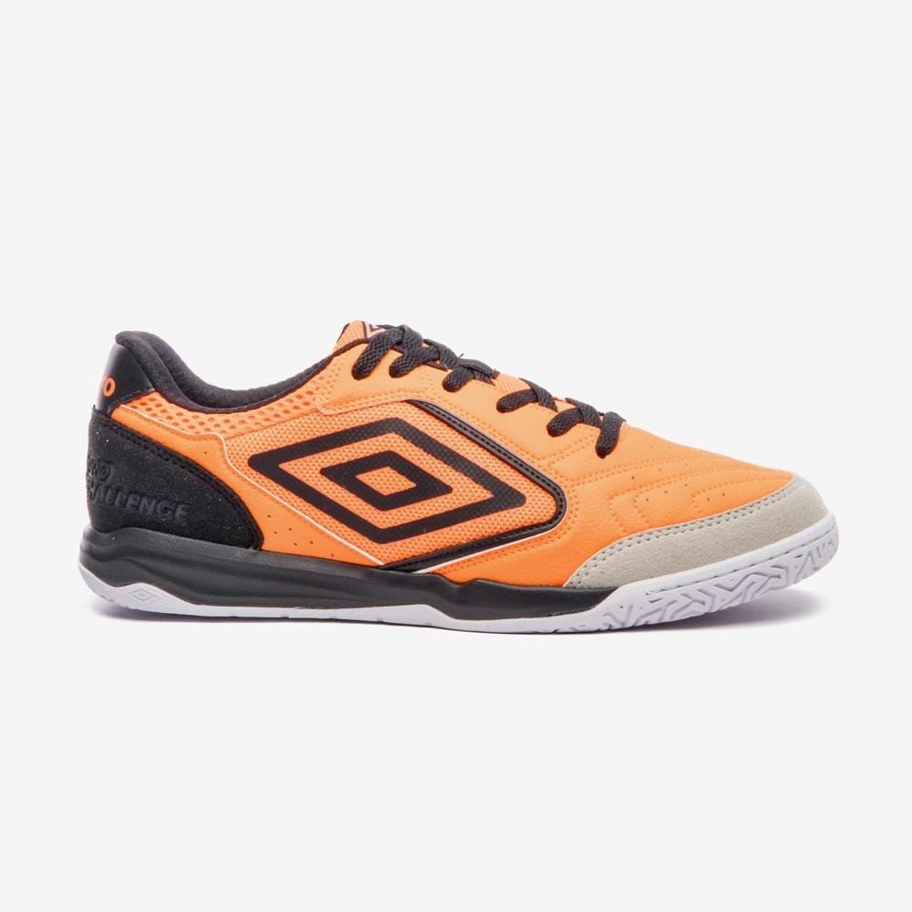 Chuteira Futsal Umbro Pro Challenge Uptake Laranja/Preto 2