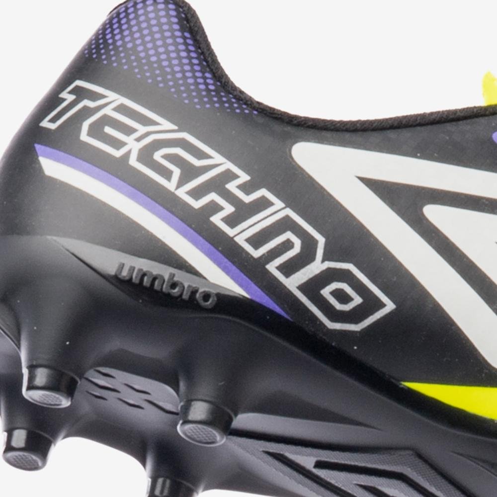 Chuteira Campo Umbro Techno II Jr Preto/Amarelo 7