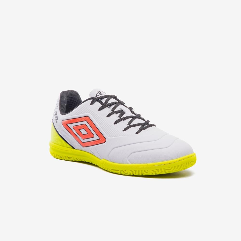 Chuteira Futsal Umbro Attak Iii Cinza/Laranja/Amarelo 3