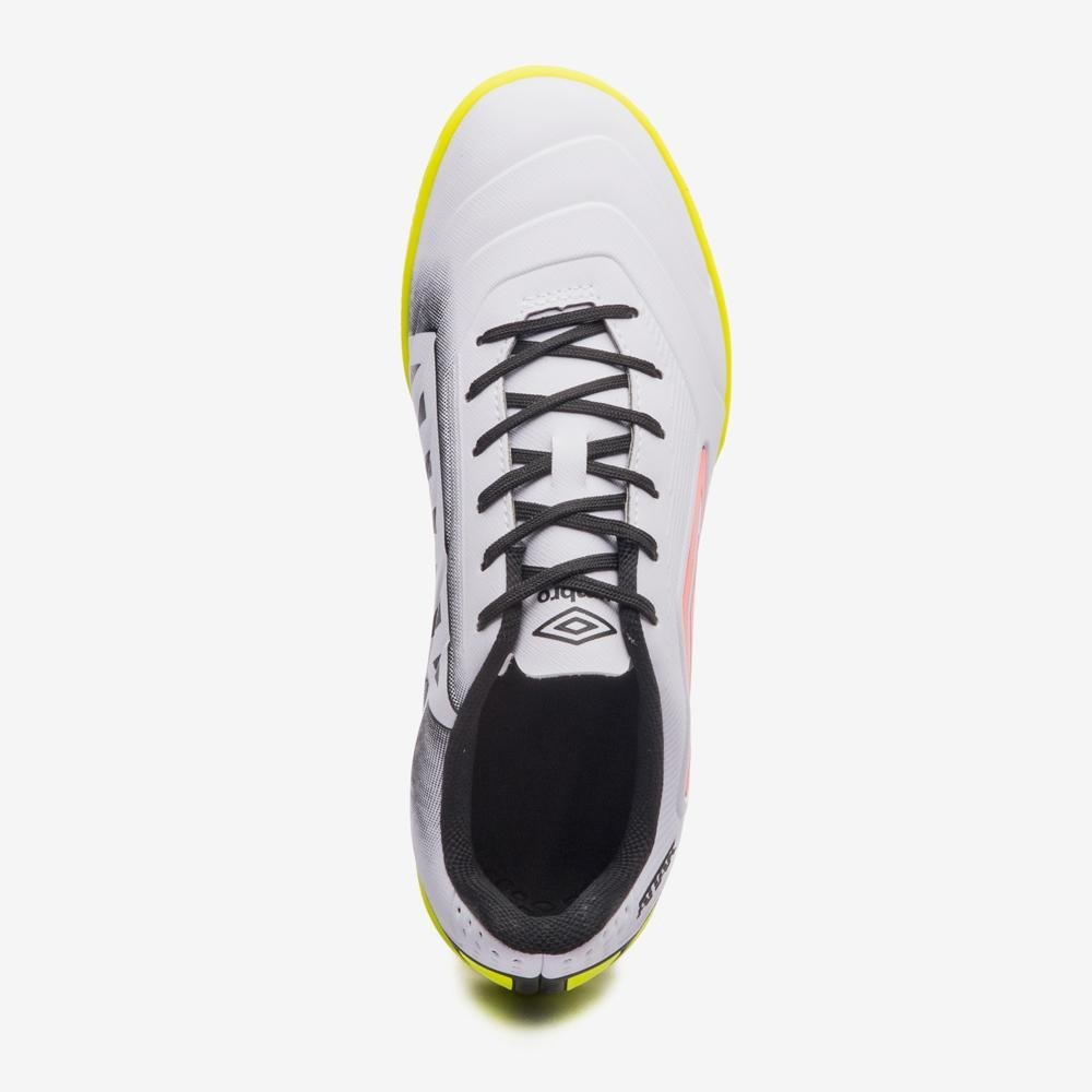 Chuteira Futsal Umbro Attak Iii Cinza/Laranja/Amarelo 4