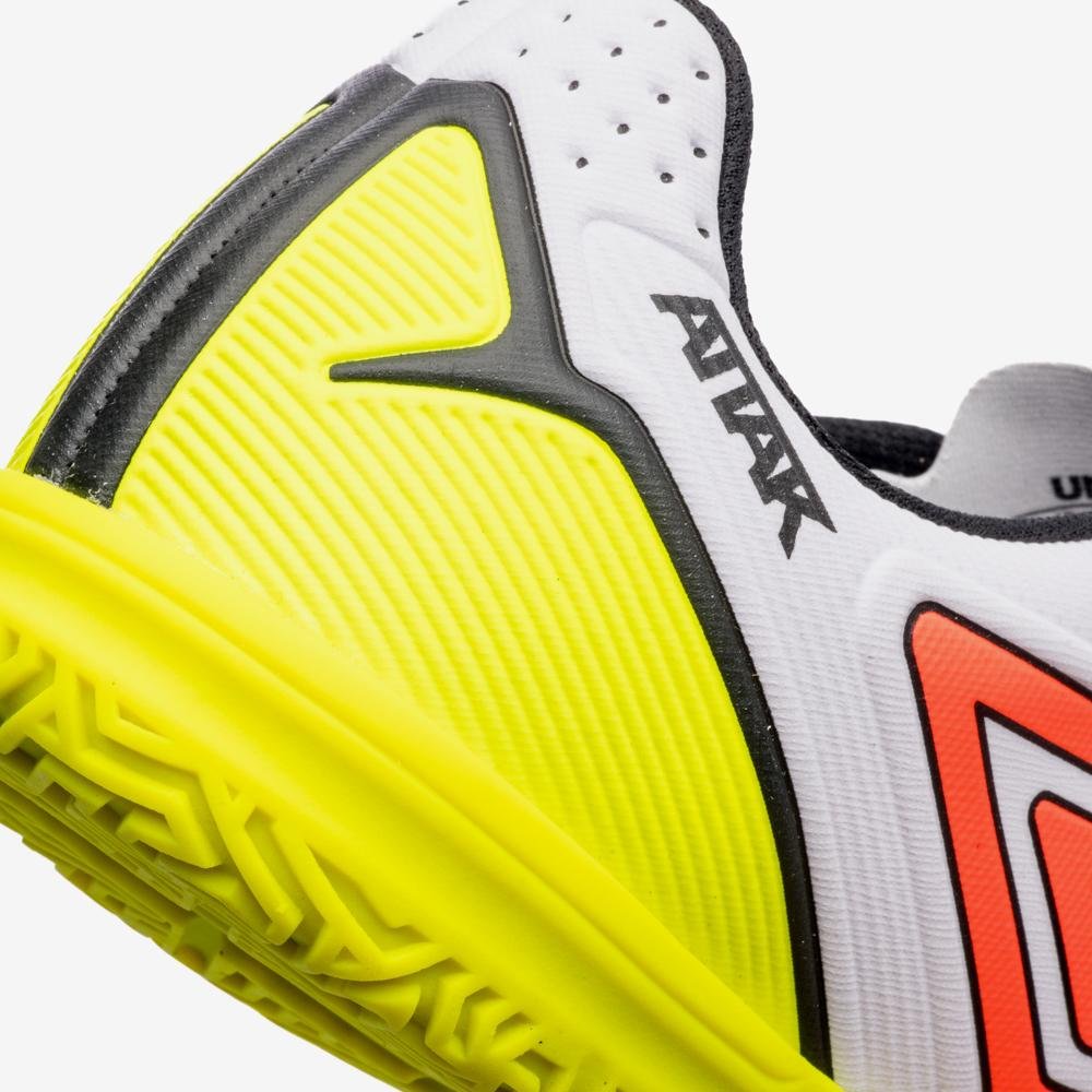 Chuteira Futsal Umbro Attak Iii Cinza/Laranja/Amarelo 7