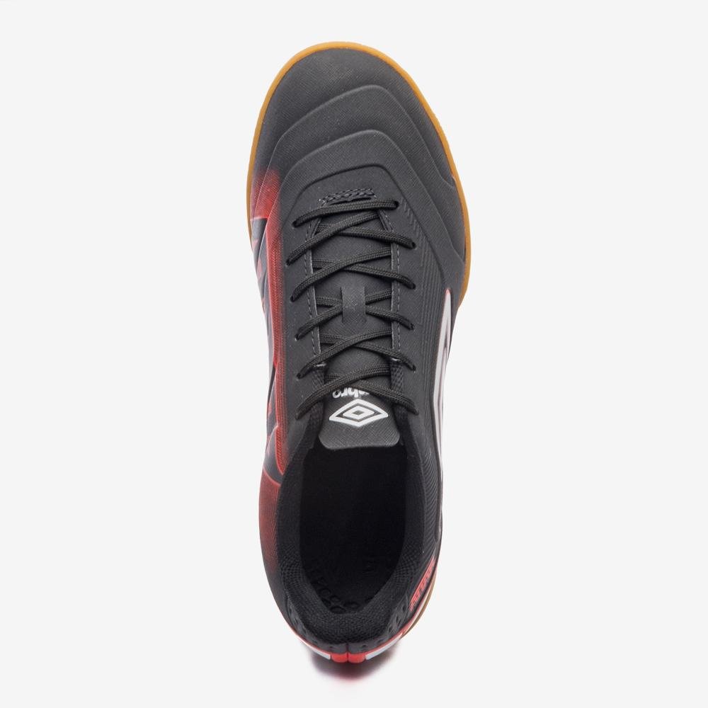 Chuteira Futsal Umbro Attak Iii Preto/Branco/Vermelho 4