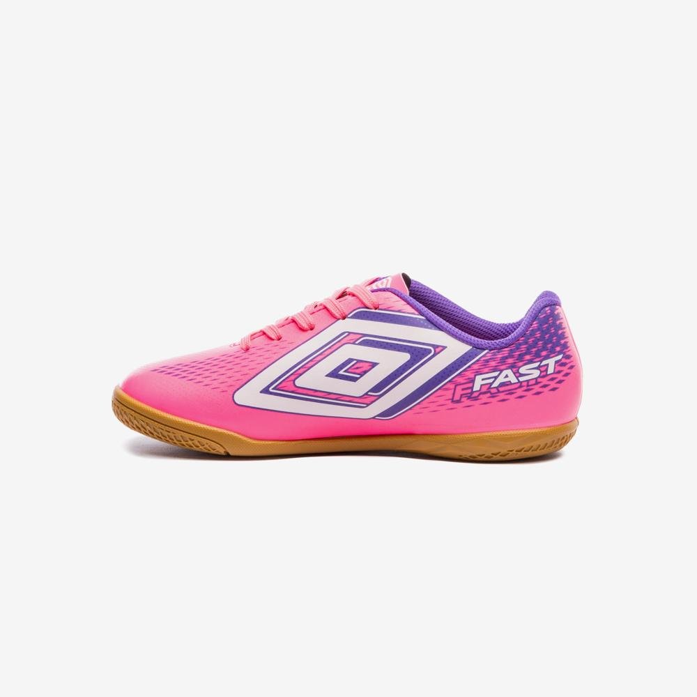 Chuteira Futsal Umbro Fast II Jr Rosa/Roxo 2