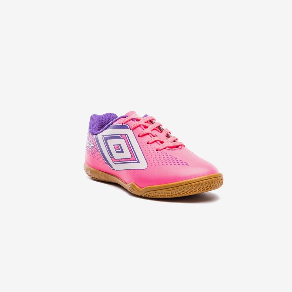 Chuteira Futsal Umbro Fast II Jr Rosa/Roxo 3