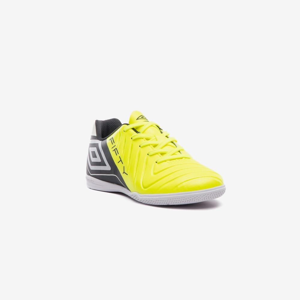Chuteira Futsal Umbro Fifty Vi Jr Amarelo/Preto/Cinza 3