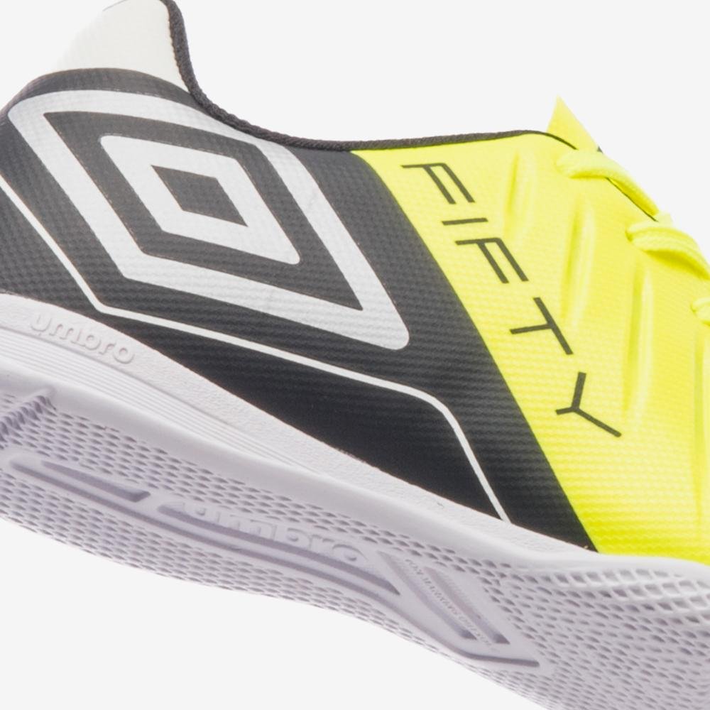 Chuteira Futsal Umbro Fifty Vi Jr Amarelo/Preto/Cinza 7