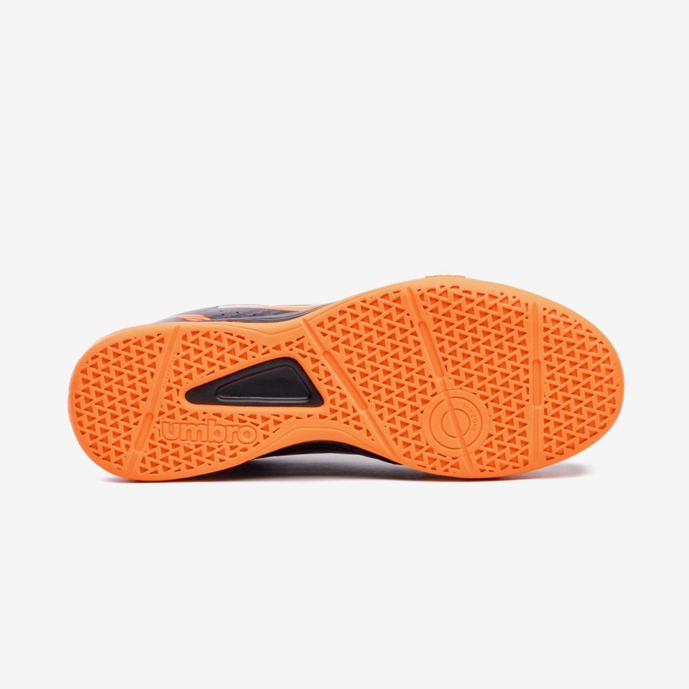 Chuteira Futsal Umbro Neo-Comfort Preto/Cinza/Laranja 5