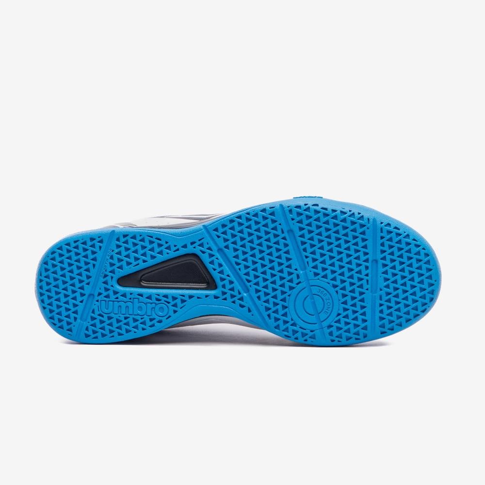 Chuteira Futsal Umbro Neo-Comfort Branco/Preto/Azul 5