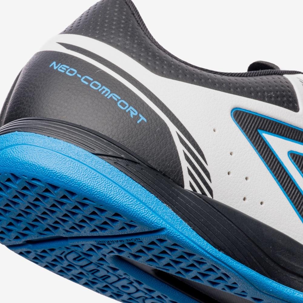 Chuteira Futsal Umbro Neo-Comfort Branco/Preto/Azul 7