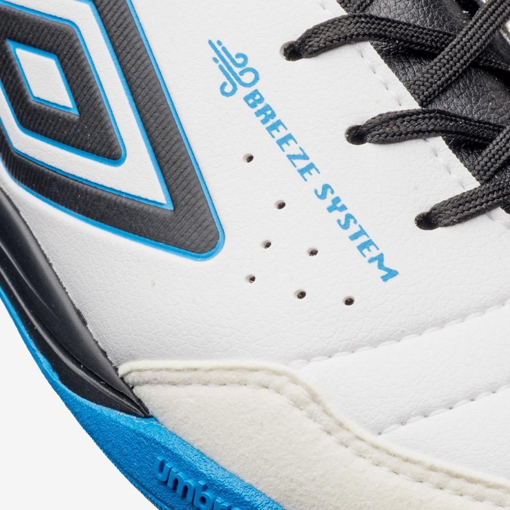Chuteira Futsal Umbro Neo-Comfort Branco/Preto/Azul 8