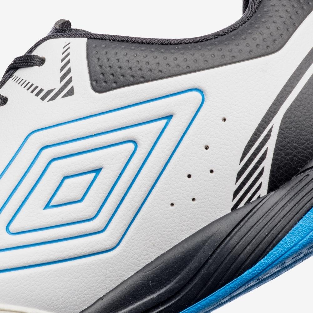 Chuteira Futsal Umbro Neo-Comfort Branco/Preto/Azul 9