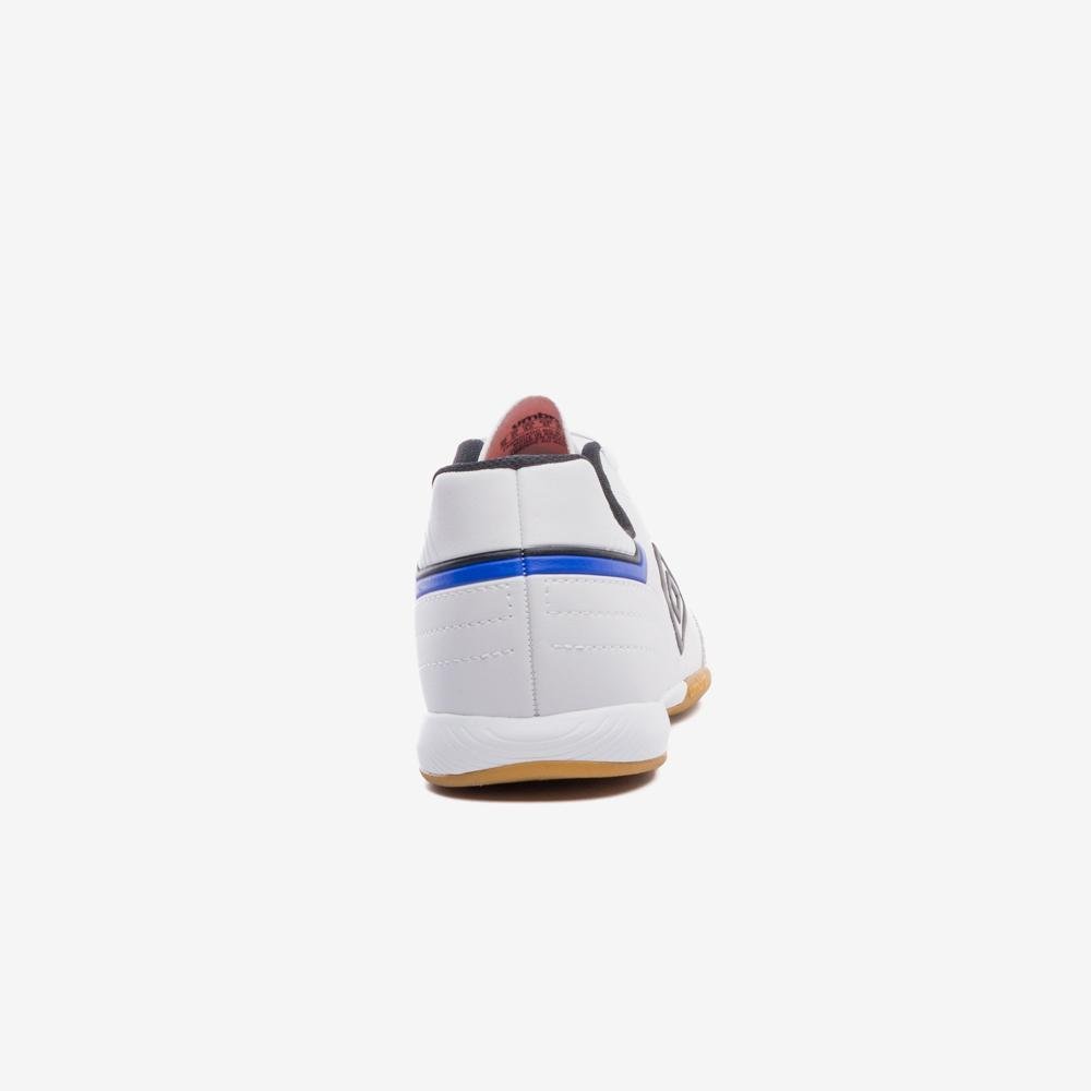 Chuteira Futsal Umbro Speciali Classic Branco/Preto/Azul 6