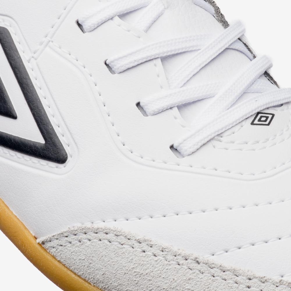 Chuteira Futsal Umbro Speciali Classic Branco/Preto/Azul 8