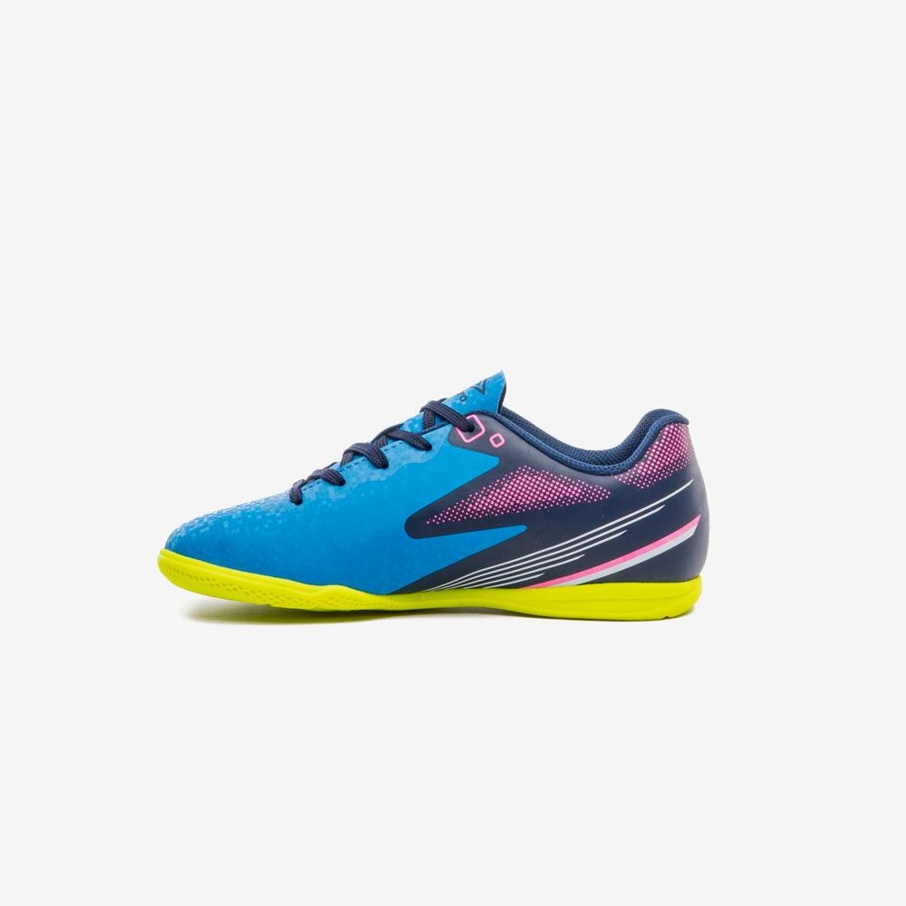 Chuteira Futsal Umbro Techno II Jr Azul/Amarelo 2