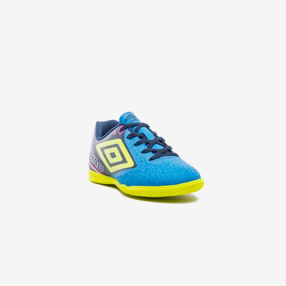 Chuteira Futsal Umbro Techno II Jr Azul/Amarelo 3