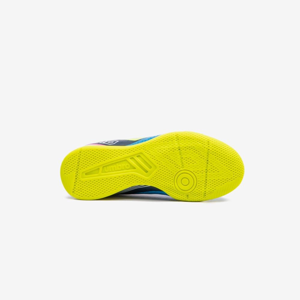 Chuteira Futsal Umbro Techno II Jr Azul/Amarelo 5