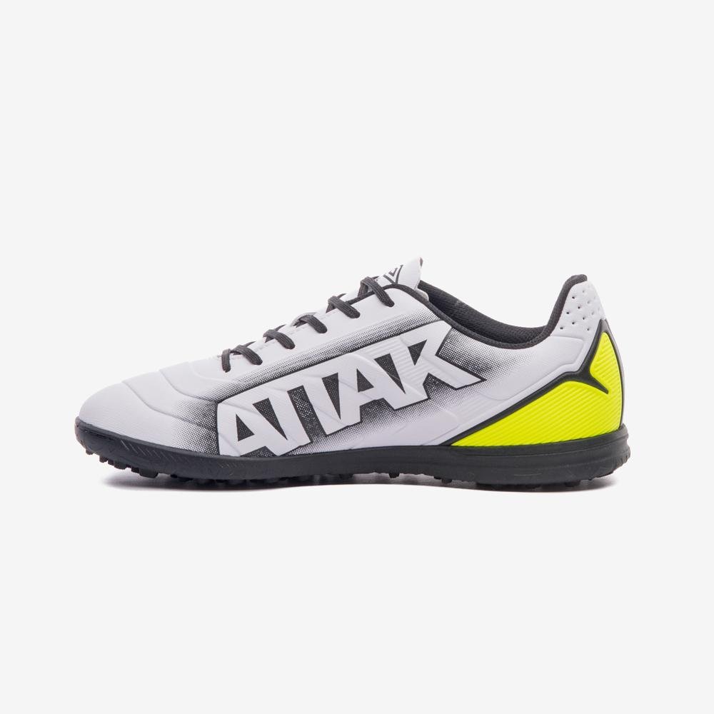Chuteira Society Umbro Attak Iii Branco/Laranja/Amarelo 2