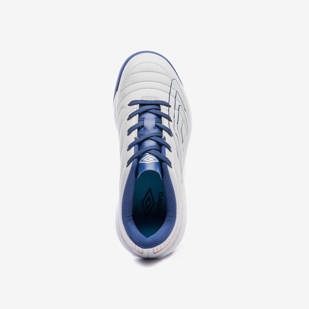 Chuteira Society Umbro Br Futsal Jr Cinza/Azul 4