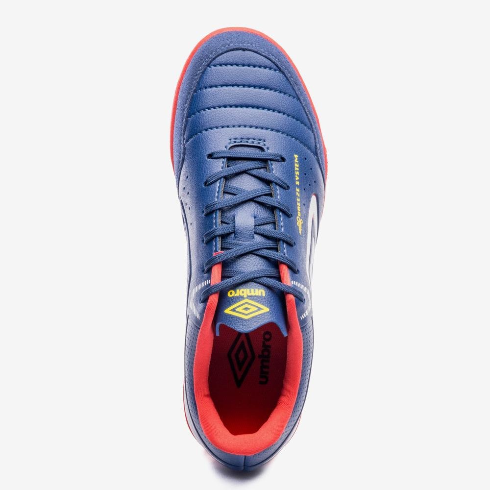 Chuteira Society Umbro Neo-Comfort Azul/Laranja/Branco 4