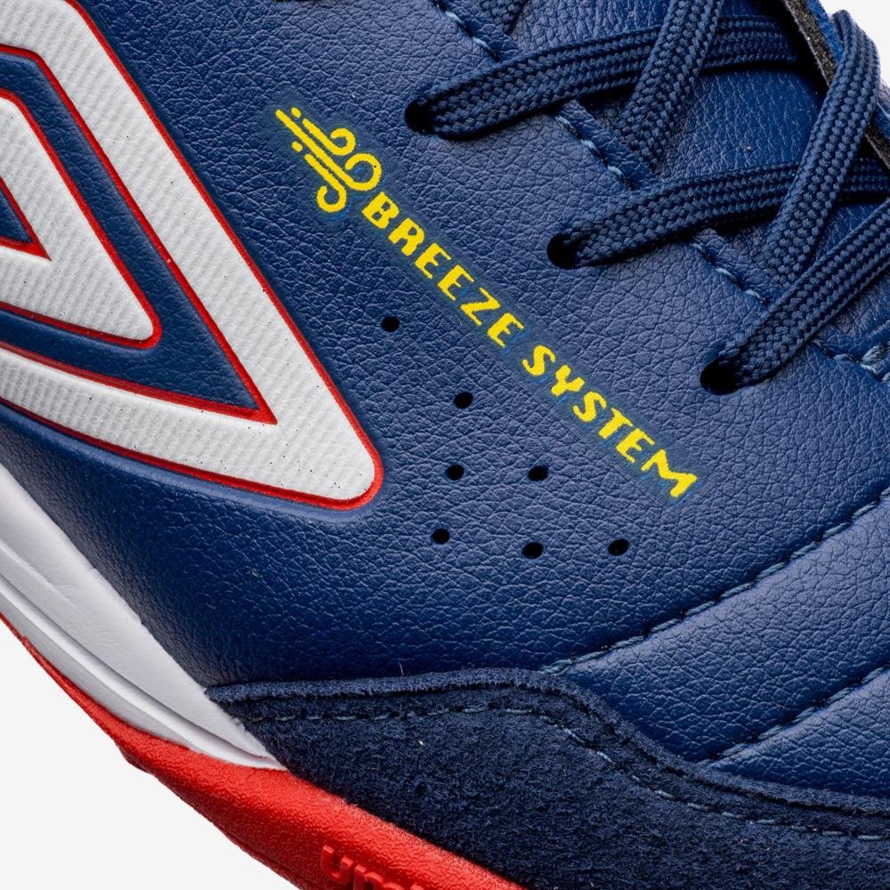 Chuteira Society Umbro Neo-Comfort Azul/Laranja/Branco 8