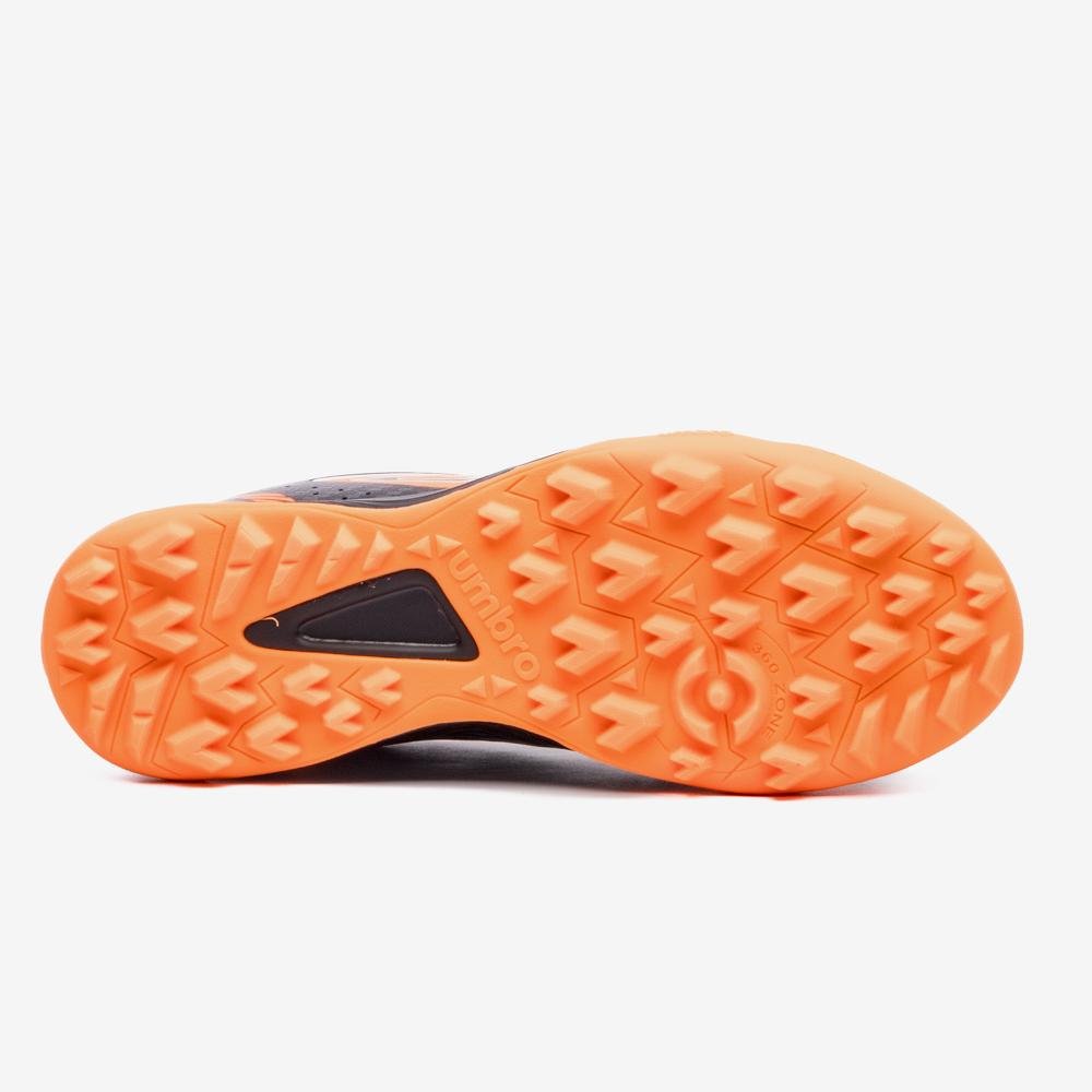 Chuteira Society Umbro Neo-Comfort Cinza/Preto/Laranja 5