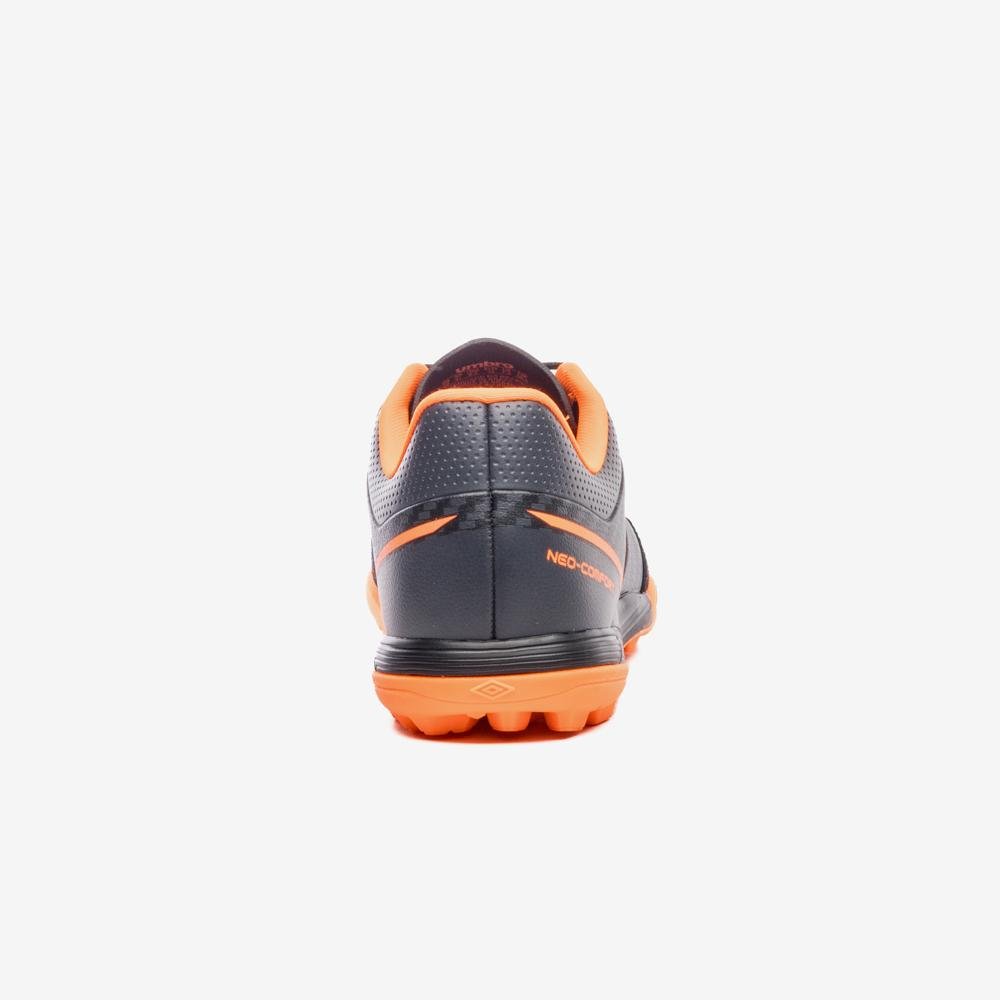 Chuteira Society Umbro Neo-Comfort Cinza/Preto/Laranja 6