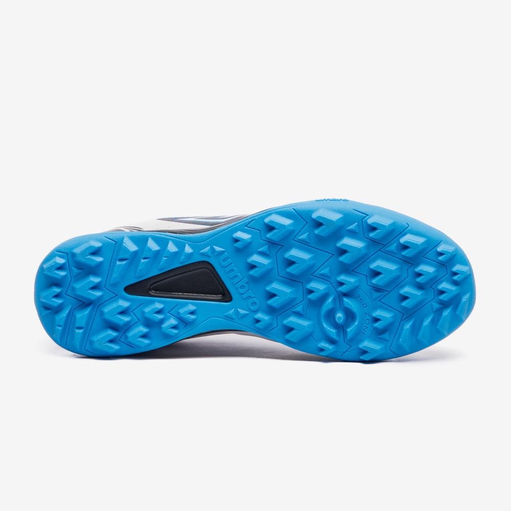 Chuteira Society Umbro Neo-Comfort Branco/Preto/Azul 5